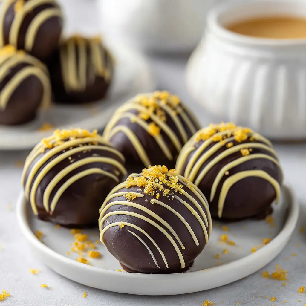 Eggnog Truffles Recipe (The Best & Easiest!) 1 A plate of finished homemade eggnog truffles, beautifully decorated with festive red and green sprinkles for the holidays.