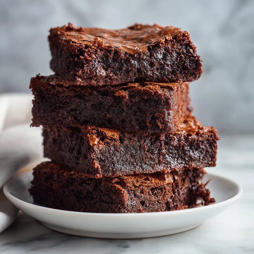 A gluten-free pumpkin brownie cut in half to show the incredibly moist and rich interior, studded with melted chocolate chips.