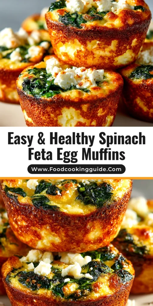 A batch of delicious Spinach Feta Egg Muffins in a muffin tin. The perfect healthy, low-carb breakfast idea for meal prep.