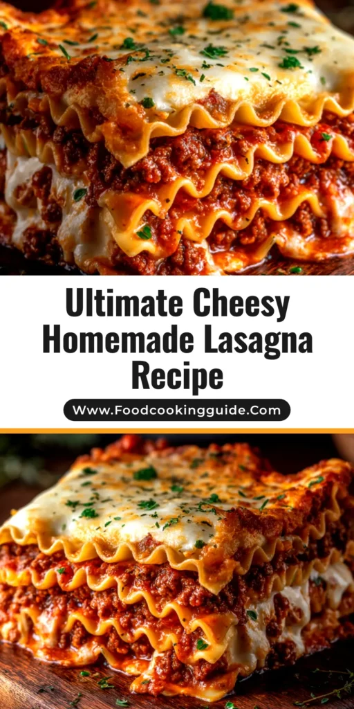 Beef Lasagna Recipe: The Ultimate Comfort Food Classic 3 A close-up shot of a perfect slice of homemade beef lasagna recipe on a white plate, showcasing the cheesy layers and rich meat sauce.