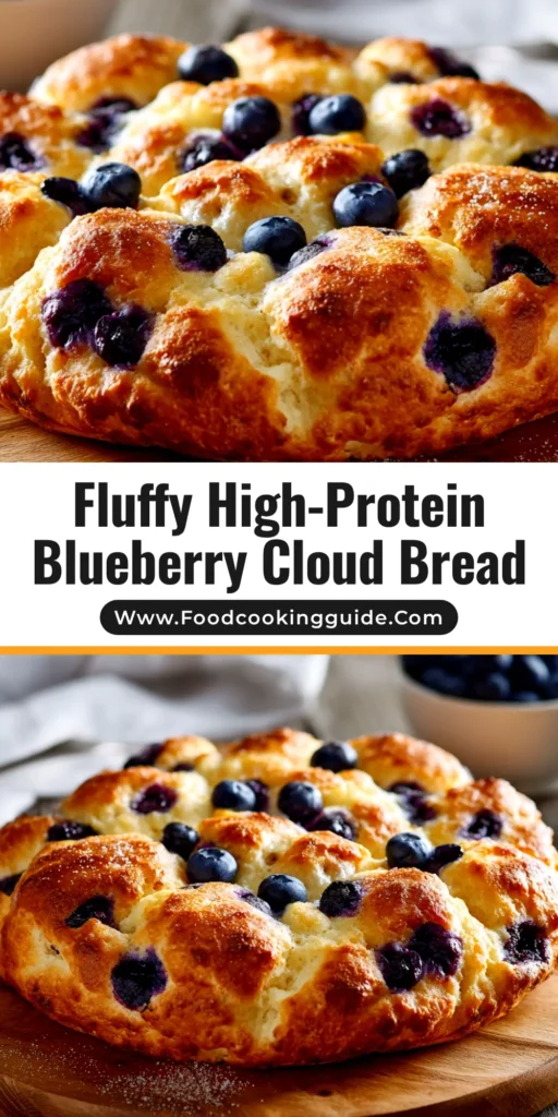 Cottage Cheese Cloud Bread (The Ultimate Viral Recipe) 4 A stack of golden-brown, fluffy Cottage Cheese Cloud Bread on a rustic wooden board. This viral high-protein, keto-friendly bread is the perfect low-carb alternative.