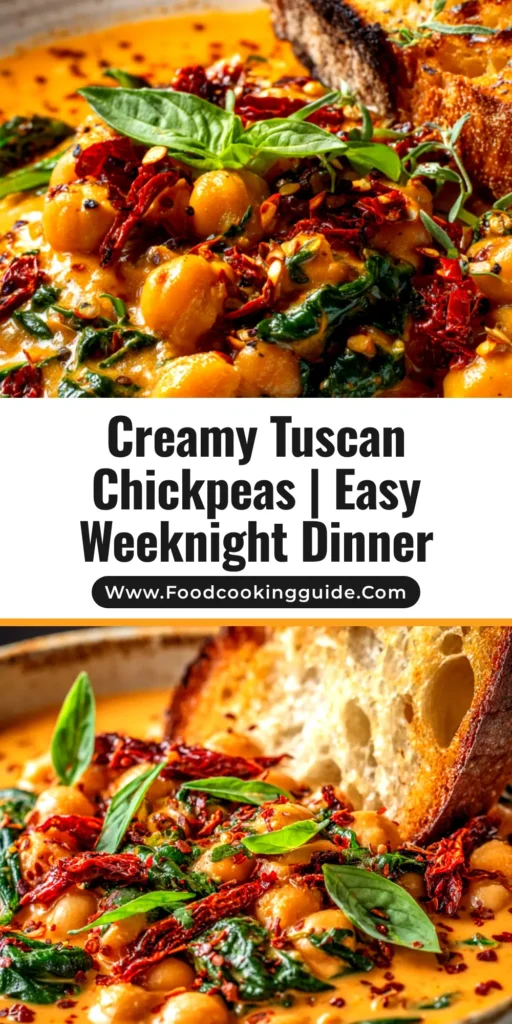 Creamy Chickpeas: The Ultimate 20-Minute Weeknight Recipe 3 A stunning overhead shot of Creamy Chickpeas in a white bowl, garnished with fresh parsley. This easy 20-minute recipe is perfect for a quick weeknight dinner.