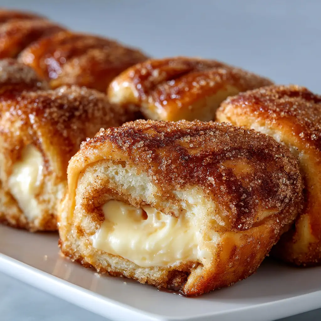 An extreme close-up shot of a fluffy cinnamon roll, showing the soft dough spirals and the sweet cinnamon filling inside.