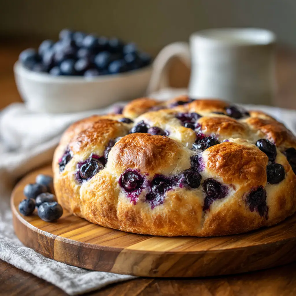 Cottage Cheese Cloud Bread (The Ultimate Viral Recipe) 2 The smooth, creamy batter for high-protein cloud bread being prepared in a glass bowl, with egg whites being folded in gently.