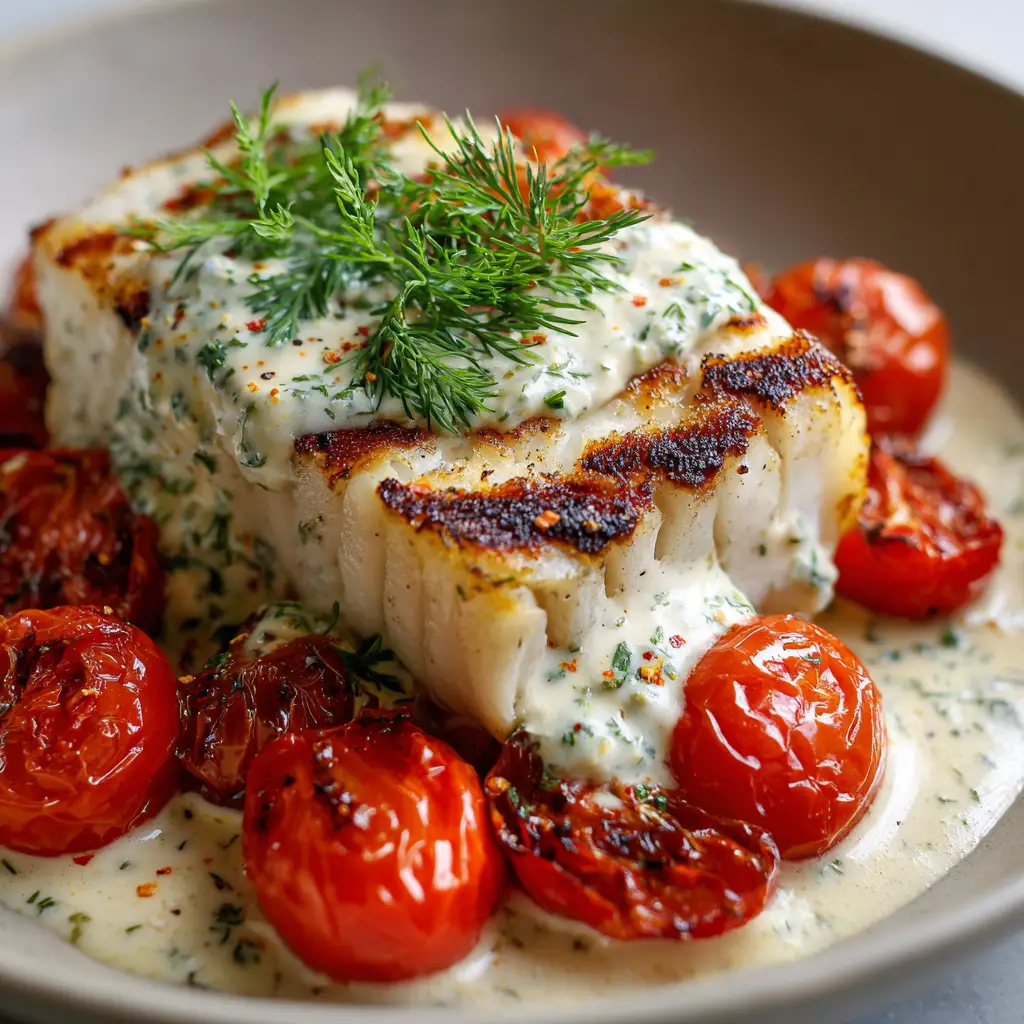 Bright red cherry tomatoes with blistered, wrinkled skins releasing savory juices in a skillet.