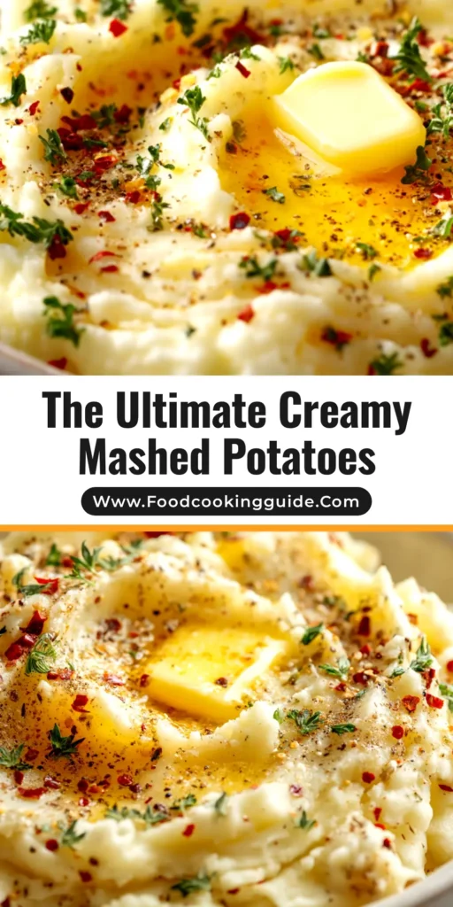 A beautiful overhead shot of creamy, fluffy mashed potatoes in a white bowl, ready to be served. This showcases the perfect texture from the ultimate Mashed Potatoes Recipe.