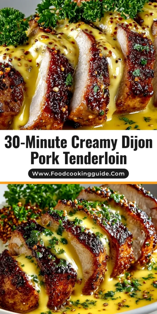 A perfectly cooked and sliced pork tenderloin recipe with a golden-brown garlic herb crust, ready to be served. This image showcases the juicy and tender results of the recipe.