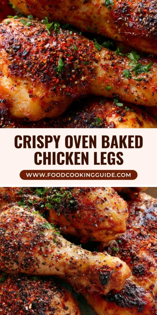 A close-up pile of Oven Baked Chicken Legs with blistered skin and red paprika seasoning in a grey ceramic bowl.
